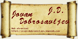 Jovan Dobrosavljev vizit kartica